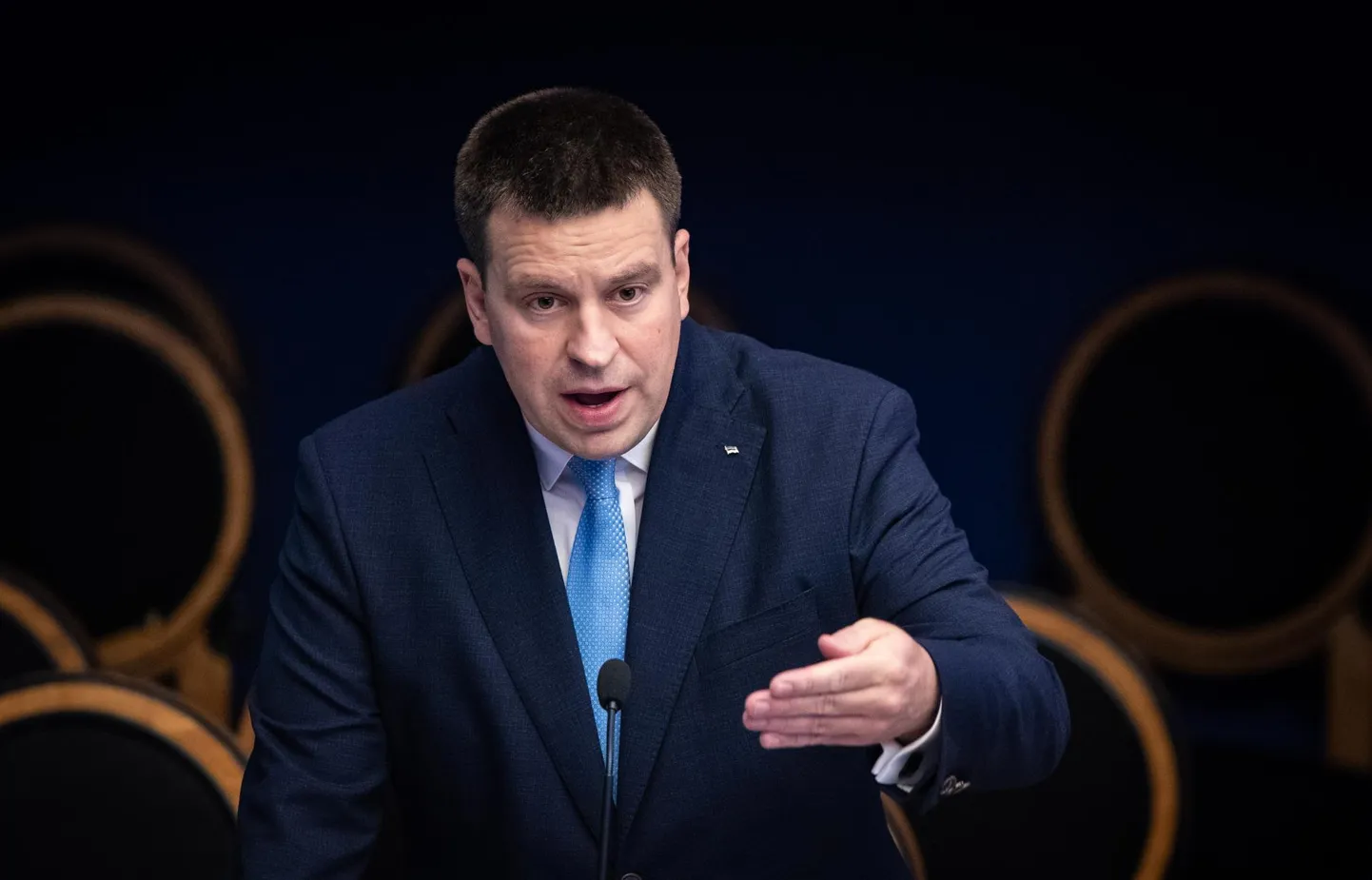Peaminister Jüri Ratas riigikogu infotunnis.