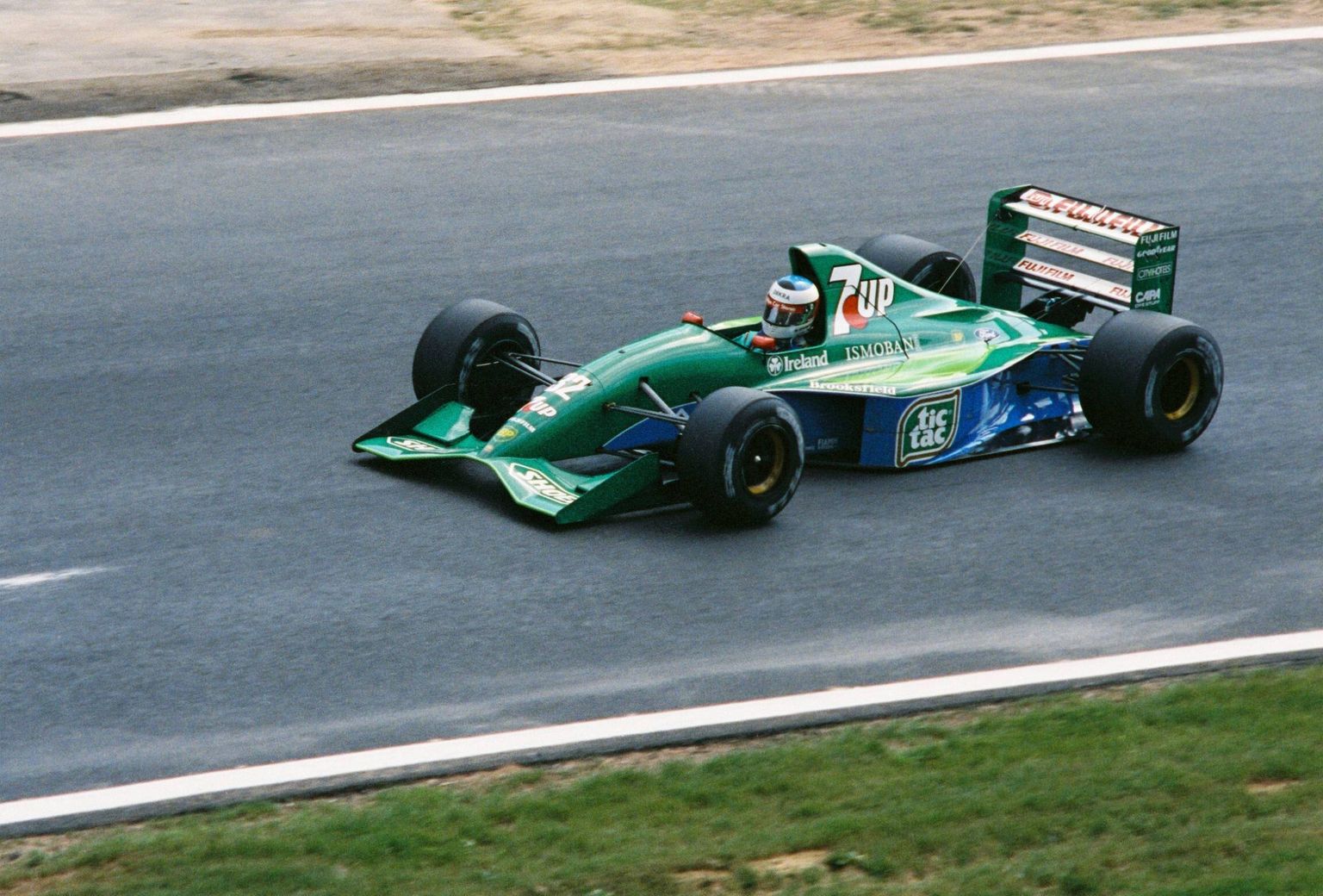 Michael Schumacher 1991. aastal Jordani meeskonnas sõitmas.