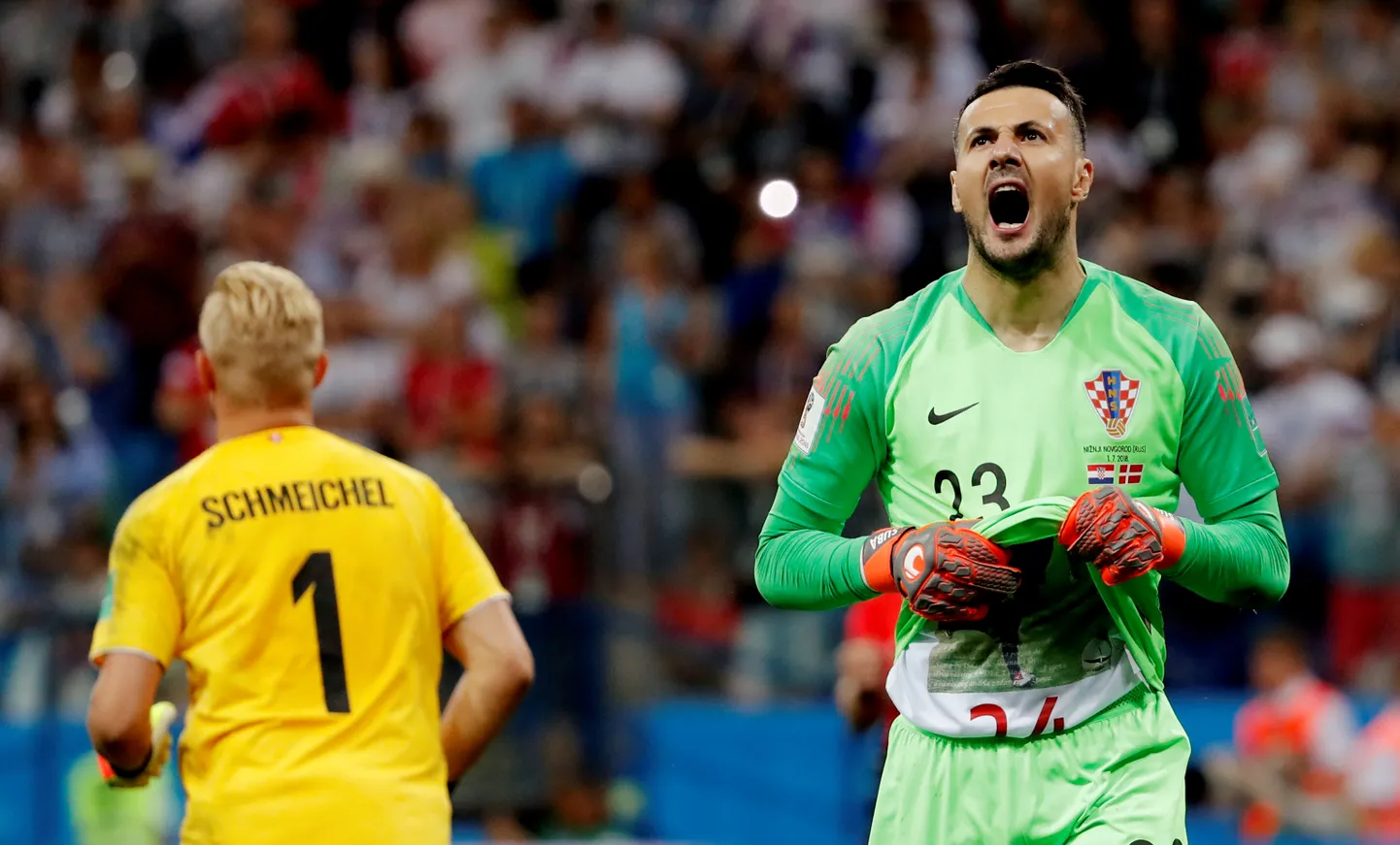 Danijel Subašici tõrjed viisid Horvaatia veerandfinaali.