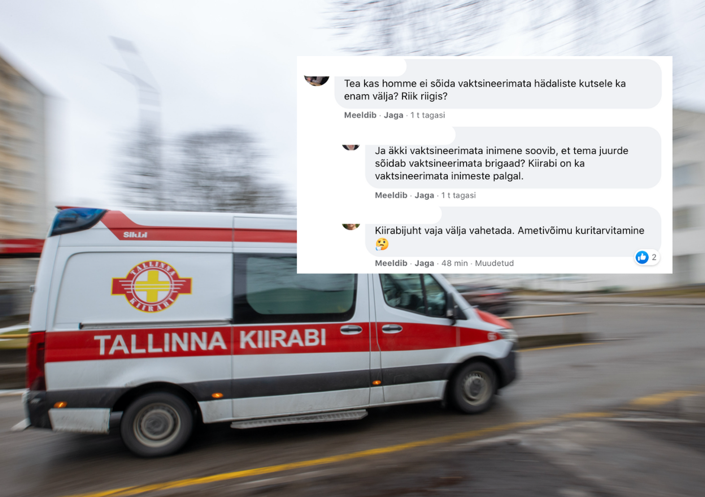 Tallinna kiirabi teade tekitas palju erinevaid reaktsioone.
