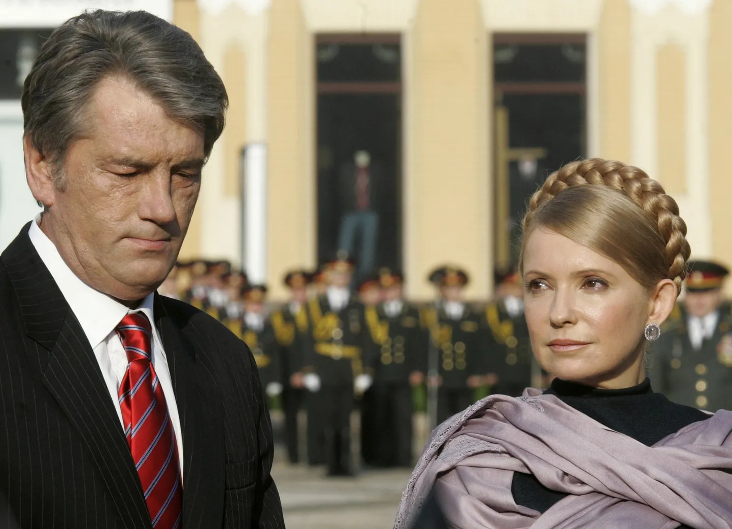 Ukraina president Viktor Juštšenko ja valitsusjuht Julia Tõmošenko.