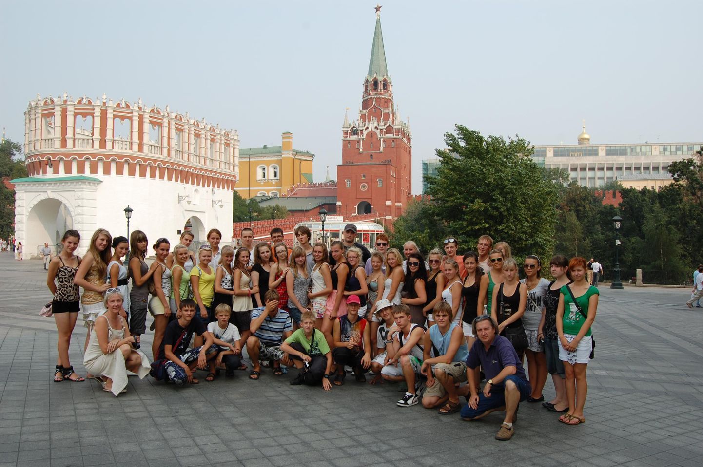 Эстонские школьники в Москве.