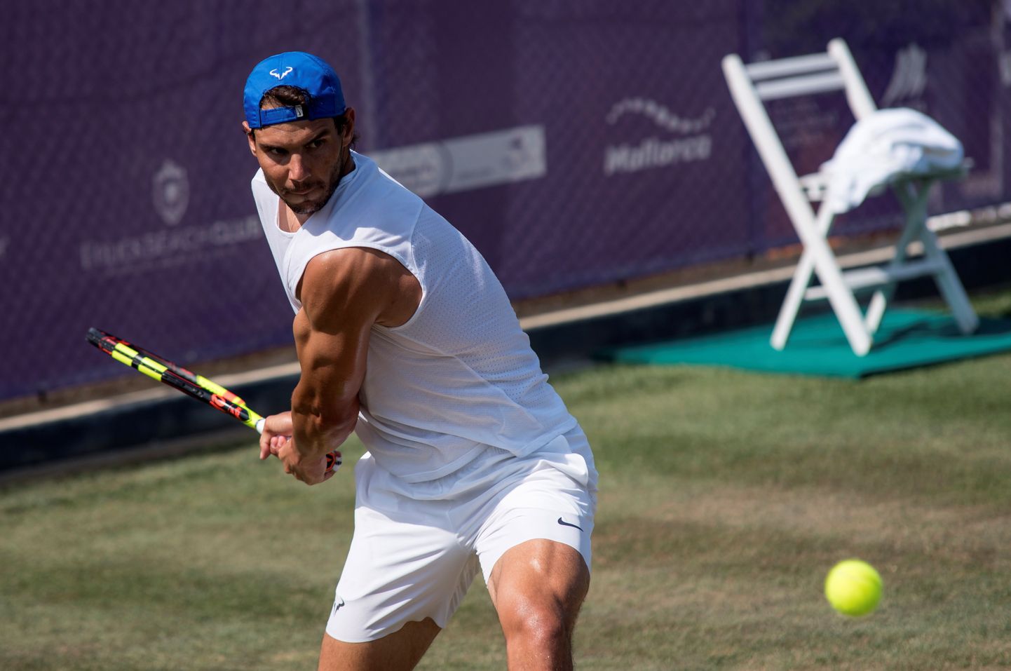 Hispaanlane Rafael Nadal valmistub Wimbledoniks