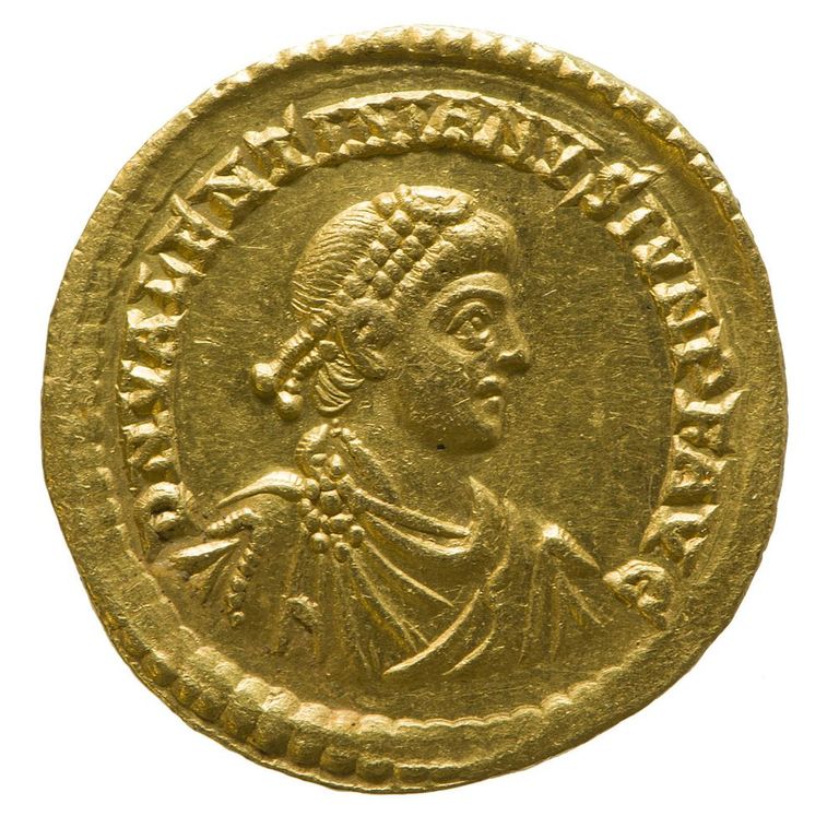 Valentinianus II aegne münt