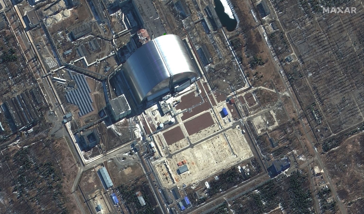Černobiļas AES no satelīta