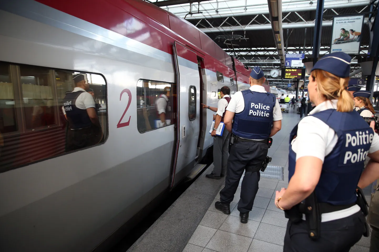 Thalysi rong Brüsseli Midi raudteejaamas.