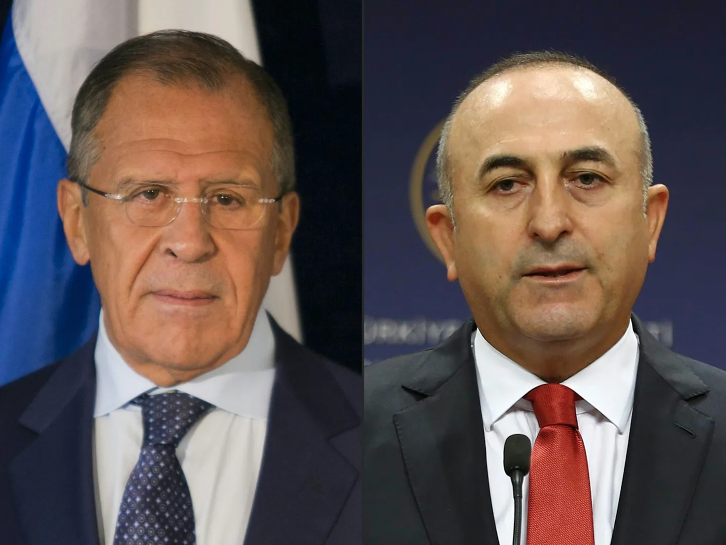 Venemaa välisminister Sergei Lavrov ning Türgi välisminister Mevlüt Çavuşoğlu.