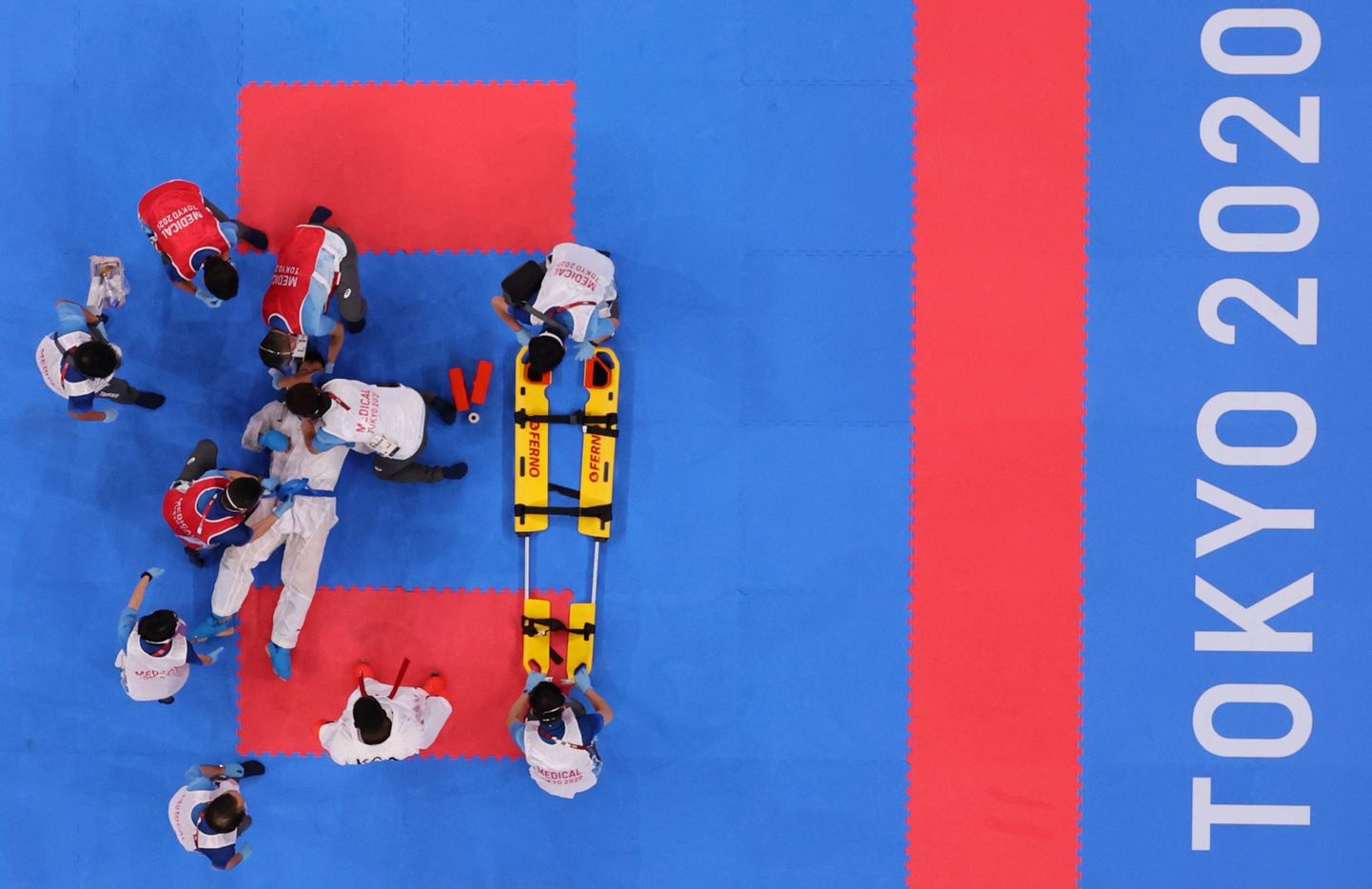 Соревнования по карате на Олимпиаде в Токио.