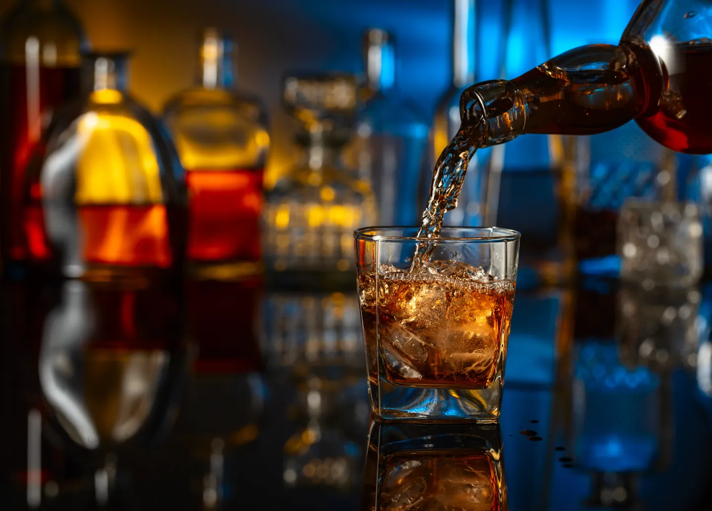 Alkohol. Pilt on illustreeriv.