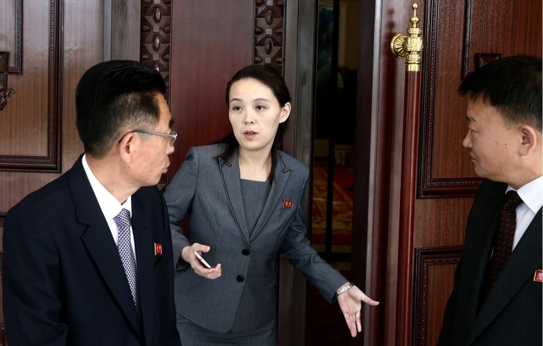 Kim Yo-jong kohtumisel Venemaa välisministri Sergei Lavroviga.
