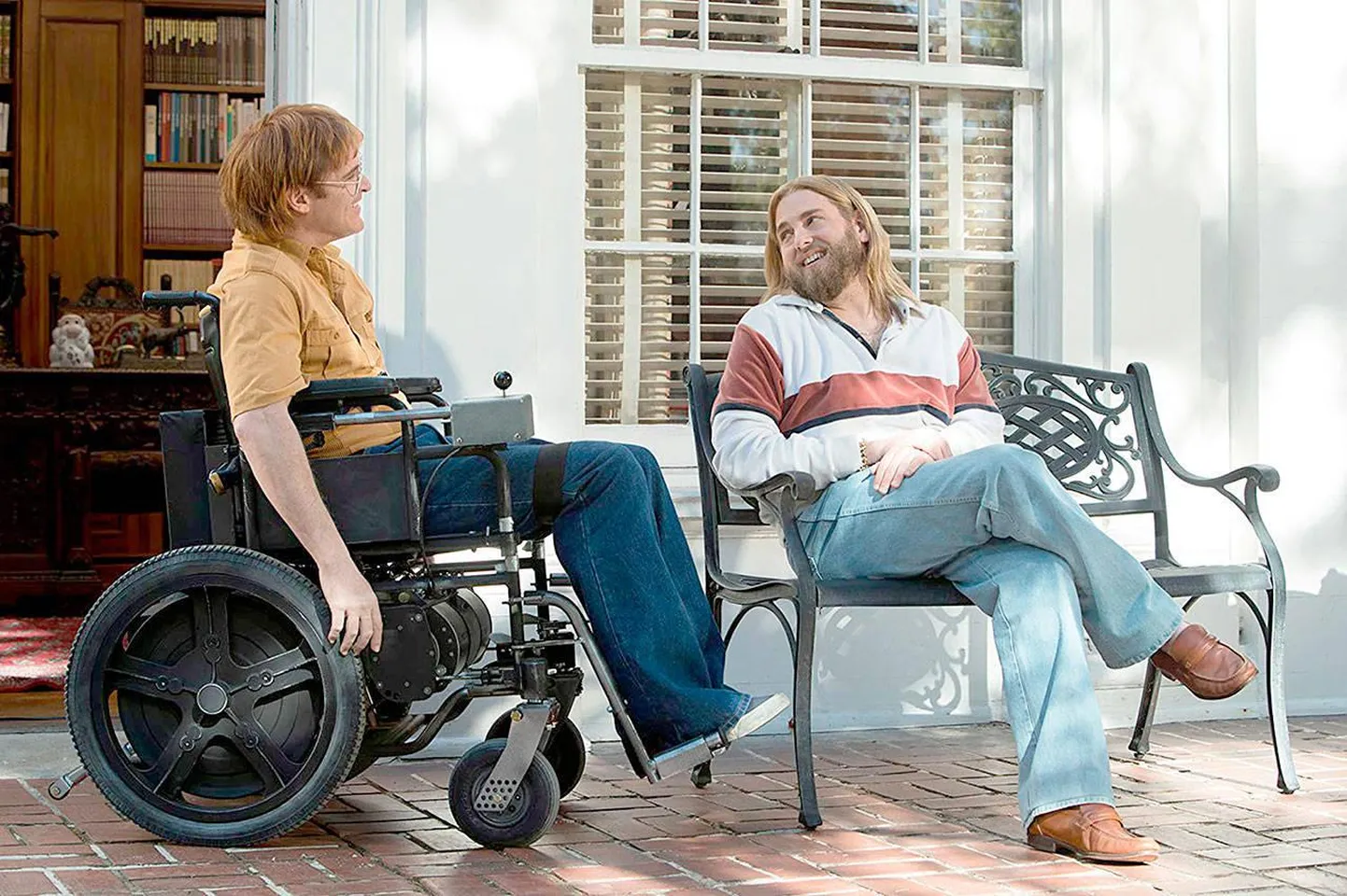Joaquin Phoenix John Callahani ja Jonah Hill Donniena.