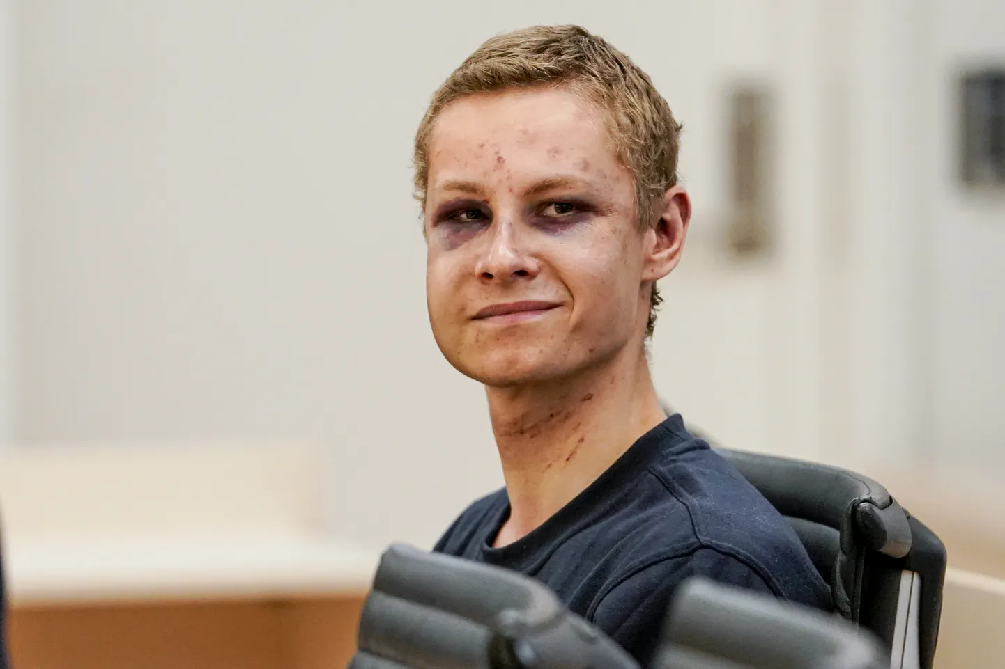 Terrorikahtlusalune Philip Manshaus Oslo kohtus..