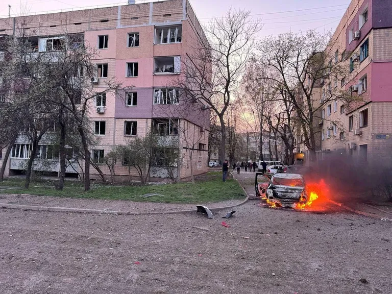 Последствия удара по Кривому Рогу.