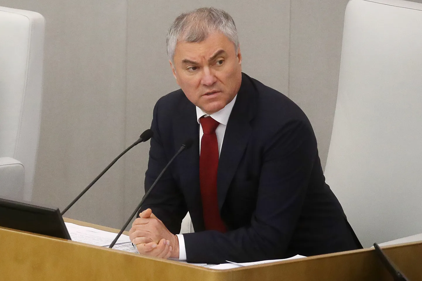 Riigiduuma spiiker Vjatšeslav Volodini (pildil) sõnul peaks Putin nn separatistide territooriume riikidena tunnustama.