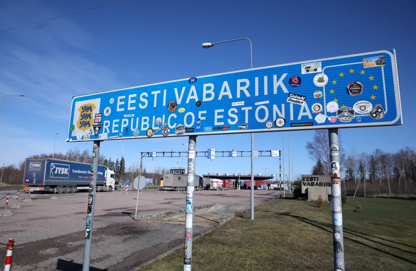 Latvijas-Igaunijas robežpunkts Ainažos. Ilustratīvs attēls.
