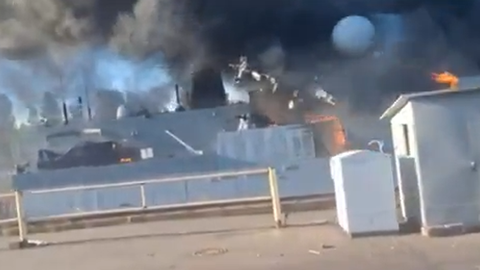 VIDEO ⟩ Pie Sanktpēterburgas smagi cietusi korvete 