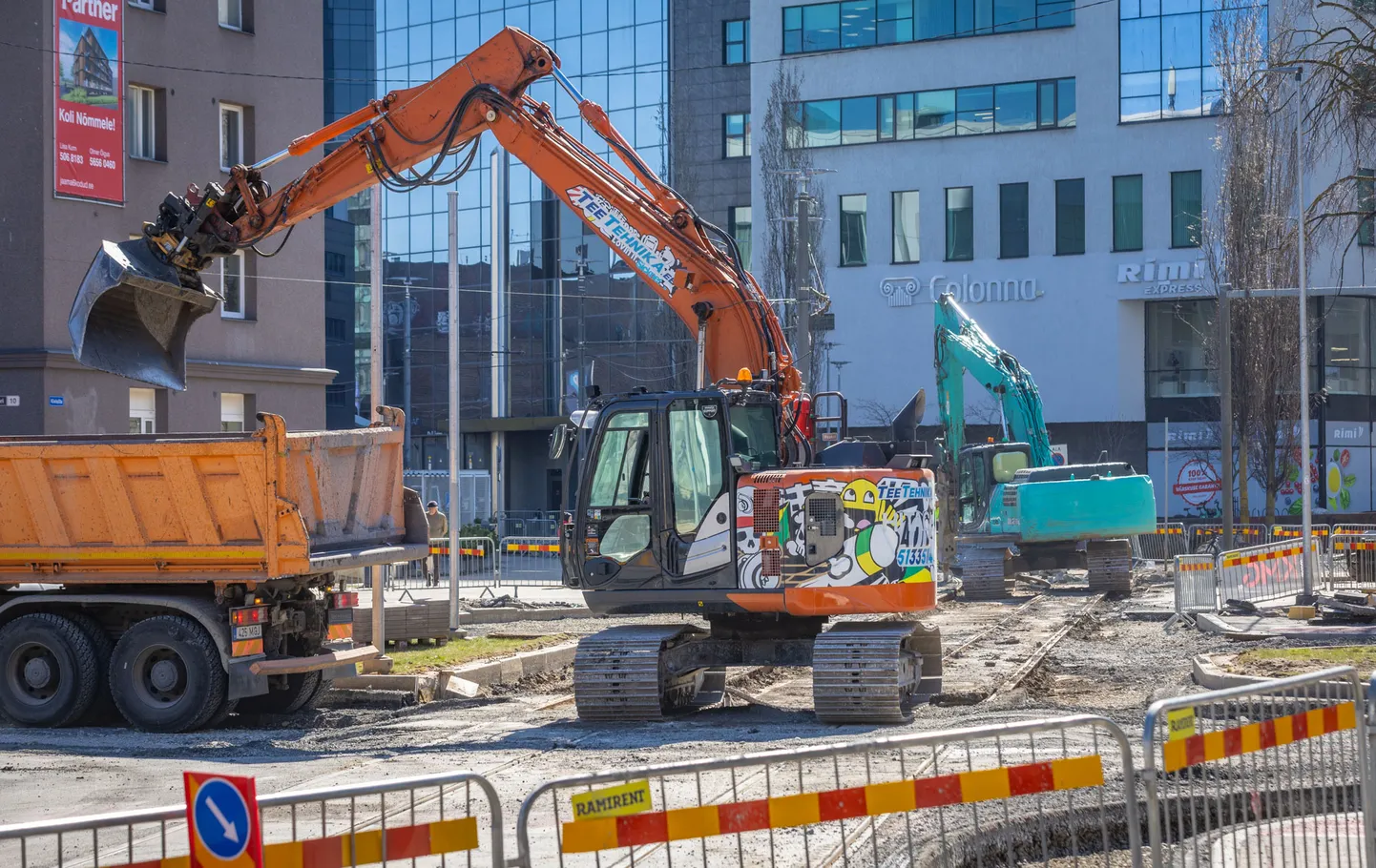 Trammitee laiendusega seotud ehitustööd Tallinna südalinnas.