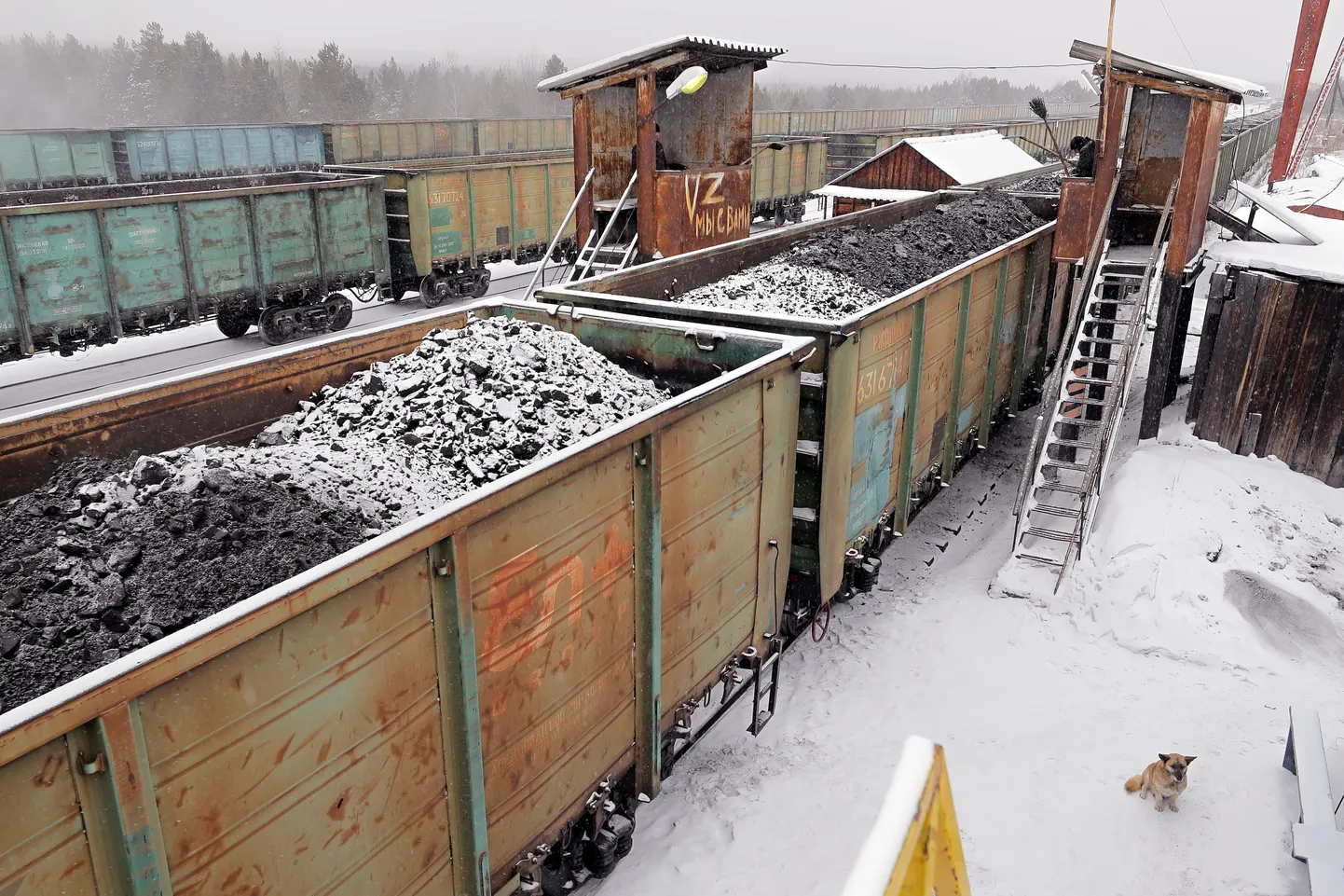 Söekaevandus Siberis asuva Tuluni linna lähedal.