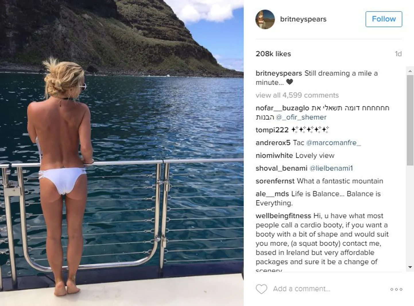 Britney Spears heitis Havail puhates riided seljast