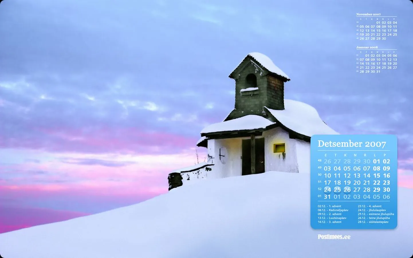 Postimees.ee detsembrikuu kalender