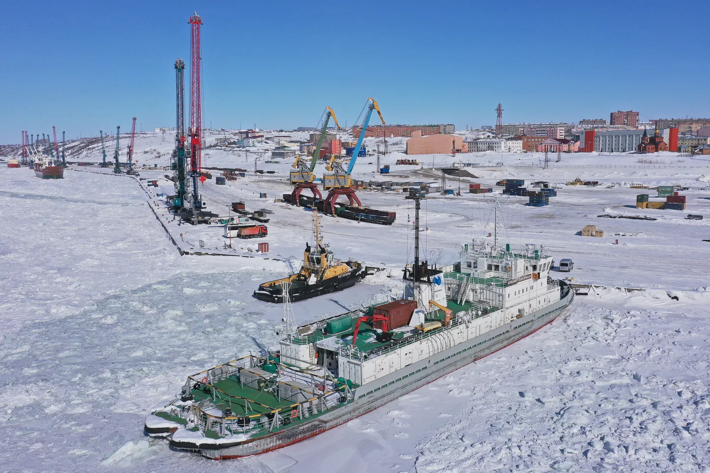 Dudinka sadam Venemaa Arktikas.