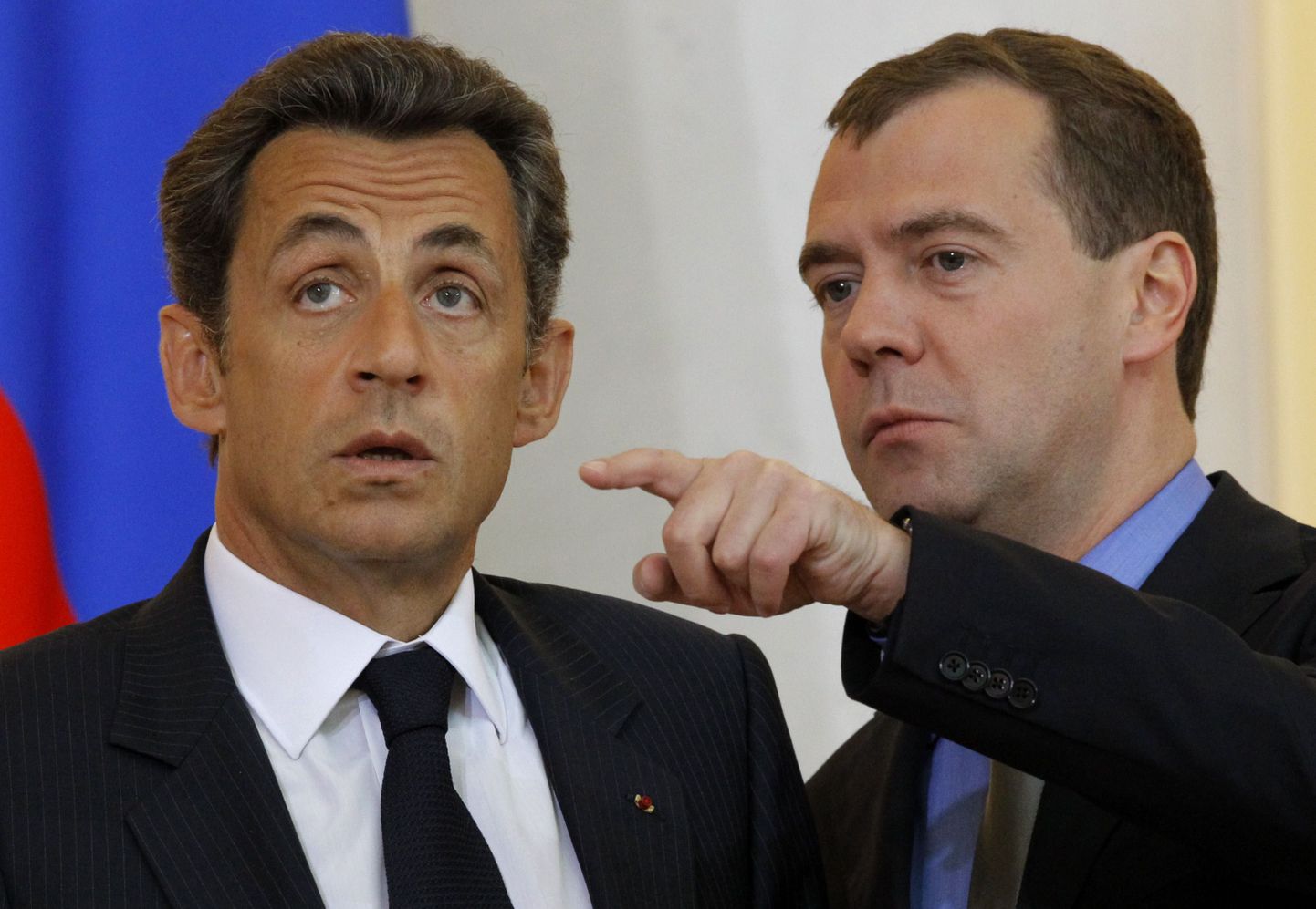 Николя Саркози и Дмитрий Медведев.