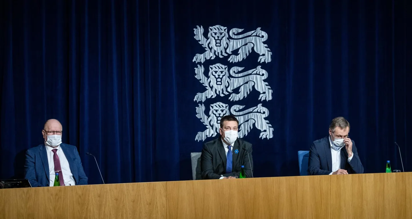 Koroonakriis. Valitsuse pressikonverents superministeeriumis.