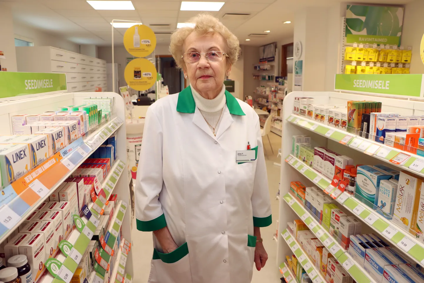 Когда Айме Толга два с половиной года назад сказали, что ей придется снова стать заведующей аптекой, она сочла это первоапрельской шуткой. Однако эту должность в аптеке "Benu" Айме Толга занимает по сей день.
