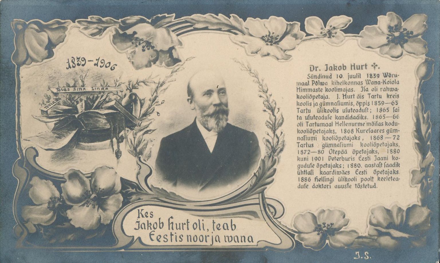 Kes Jakob Hurt oli, teab Eestis noor ja vana, teatab suurmehele pühendatud postkaart. 22. juulil on Hurda 180. sünniaastapäev.