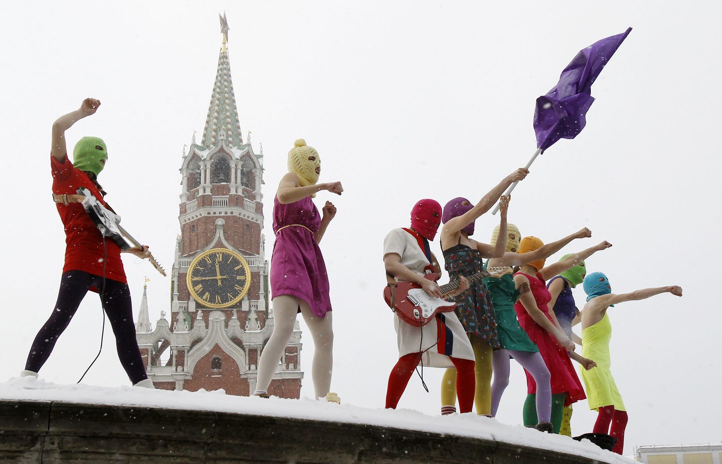 Venemaa punkbänd Pussy Riot selle aasta alguses Moskvas
