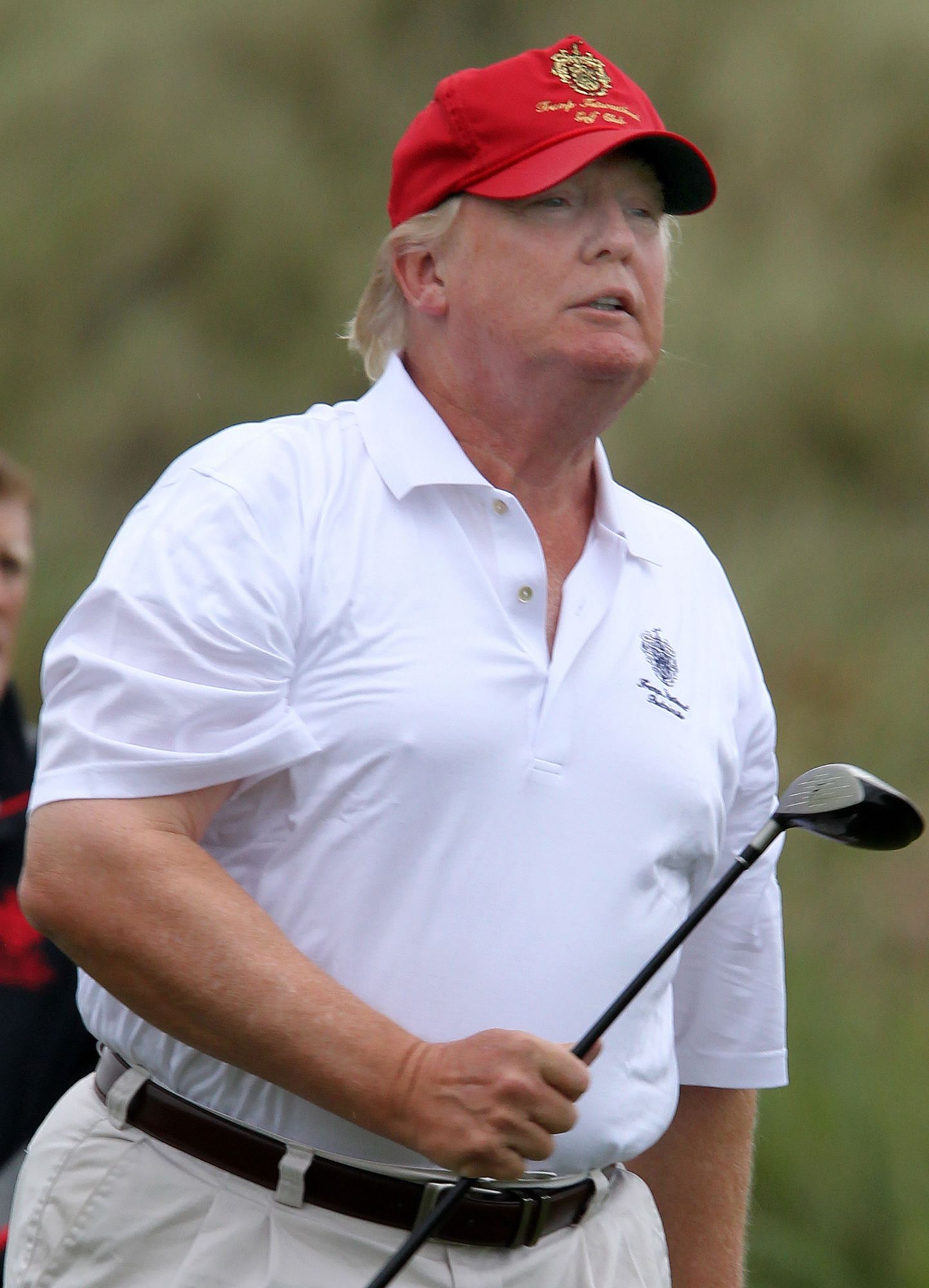 Donald Trump golfi mängimas.