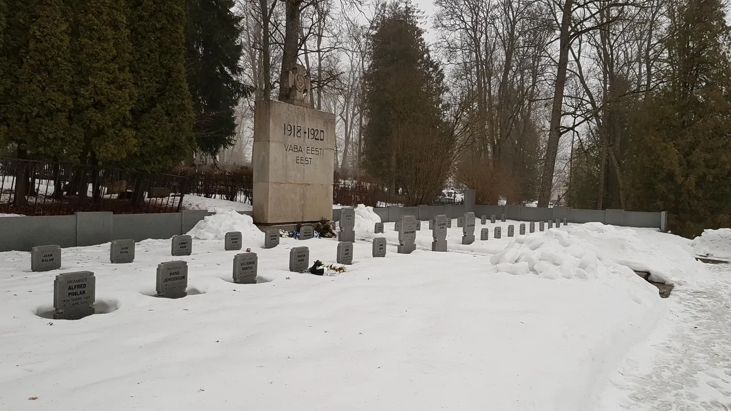 Kui tavaliselt on küünlaid jagunud iga hauakivi ette ja monumendi ees olnud uhked pärjad, siis tänavu 24. veebruaril polnud Viljandi vabadussõjas langenute rahulale eriti tähelepanu pööratud.