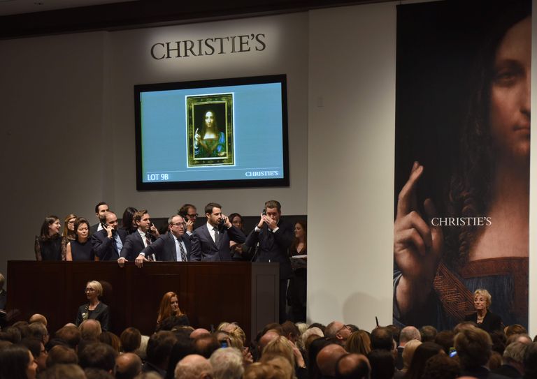 Christie's oksjonimaja oksjon 2017. aasta novembris New Yorgis, kus teose «Salvator Mundi» eest maksti 450 miljonit dollarit