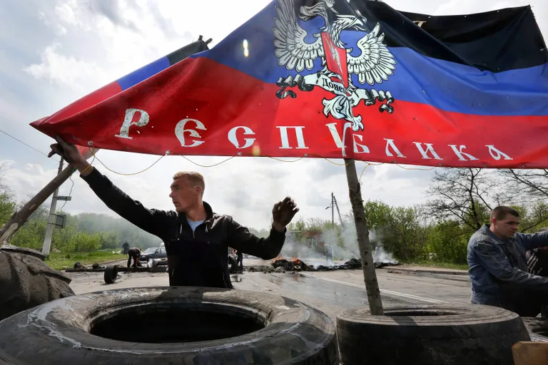 Сторонник воссоединения с Россией. Краматорск Донецкой области, 03.05.2014 г.