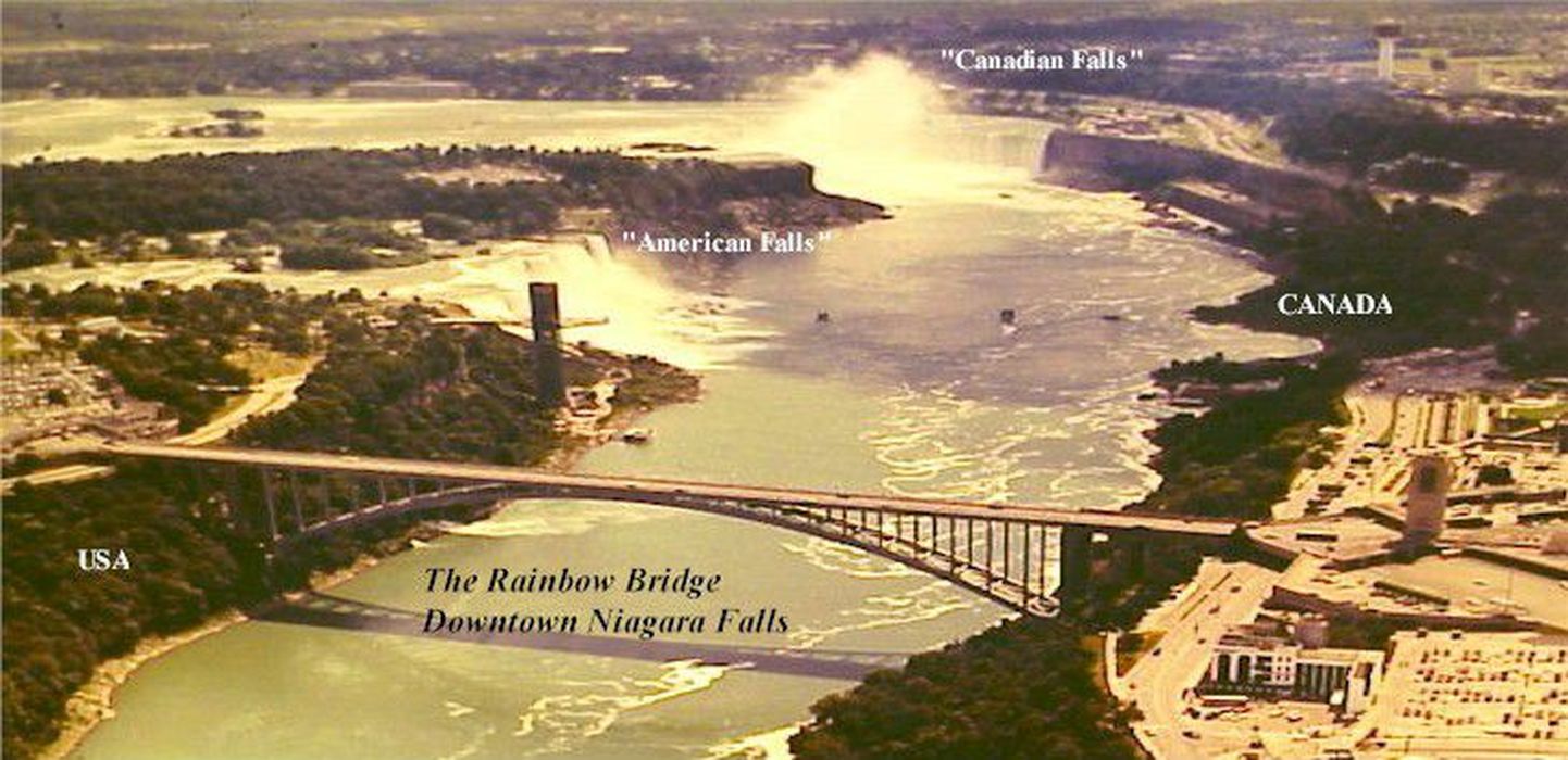 Ameerika Ühendriike ja Kanadat ühendav Rainbow sild.