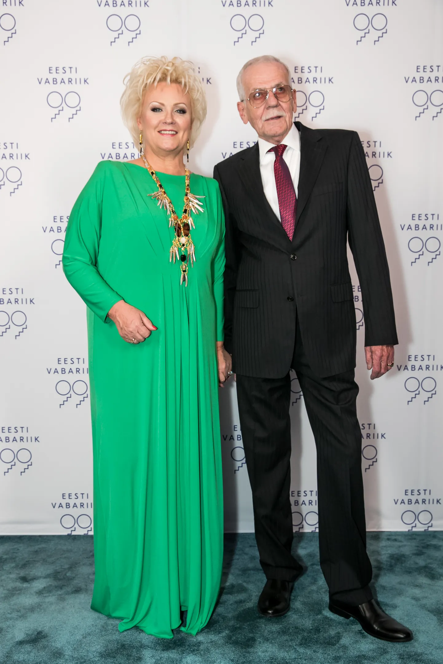 Eesti Vabariigi 99. aastapäeva presidendi vastuvõtt. Fotosein.
Pildil laulja Anne Veski ja Benno Beltšikov.
Foto: Erlend Staub