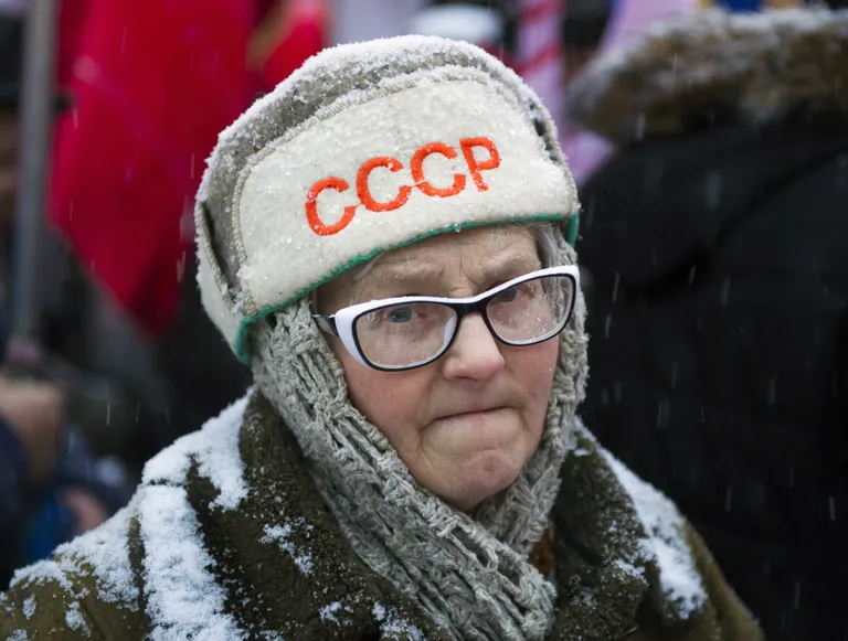 Venemaa Kommunistliku Partei toetaja. / Scanpix