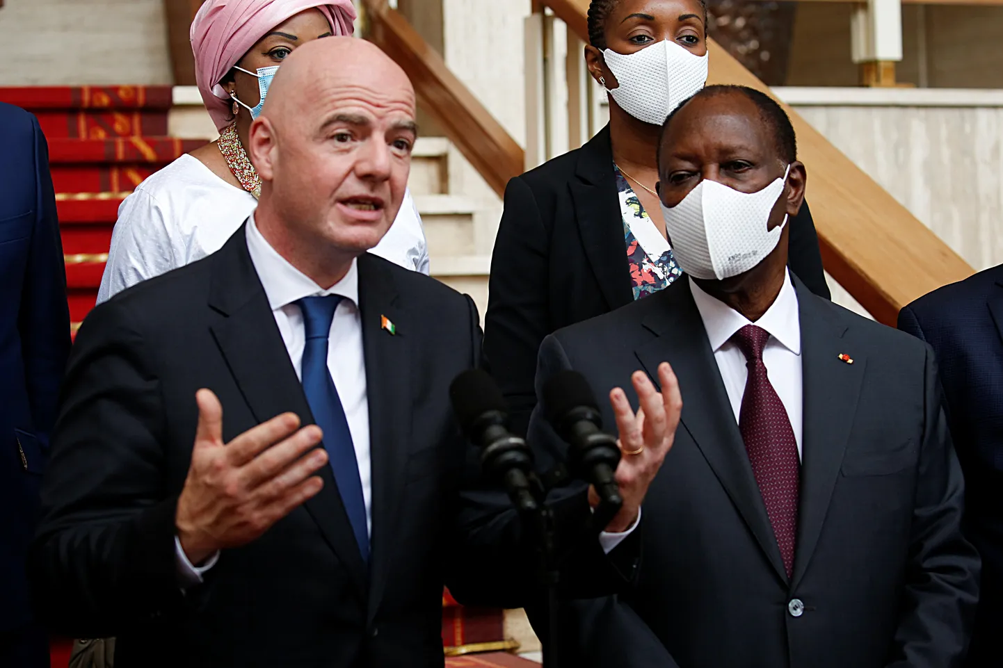 FIFA president Gianni Infantino Aafrika visiidil.