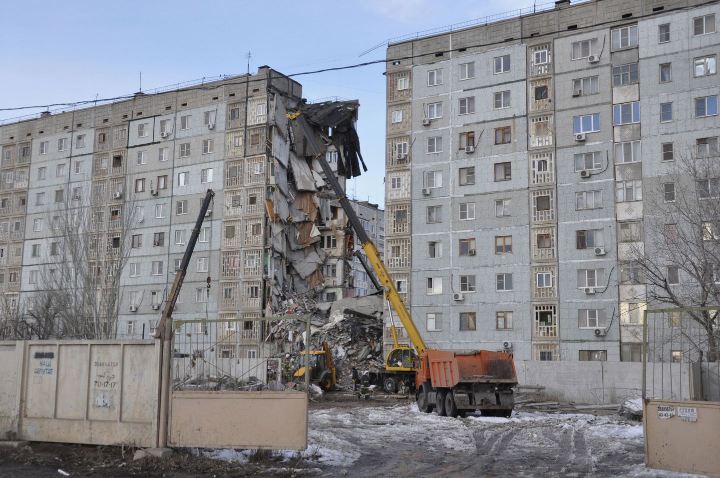 9-korruseline kortermaja Astrahanis pärast plahvatust.