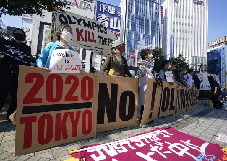 Protestid Tokyo 2020 suveolümpiamängude krraldamise vast Tokyos 23. mail. 2021