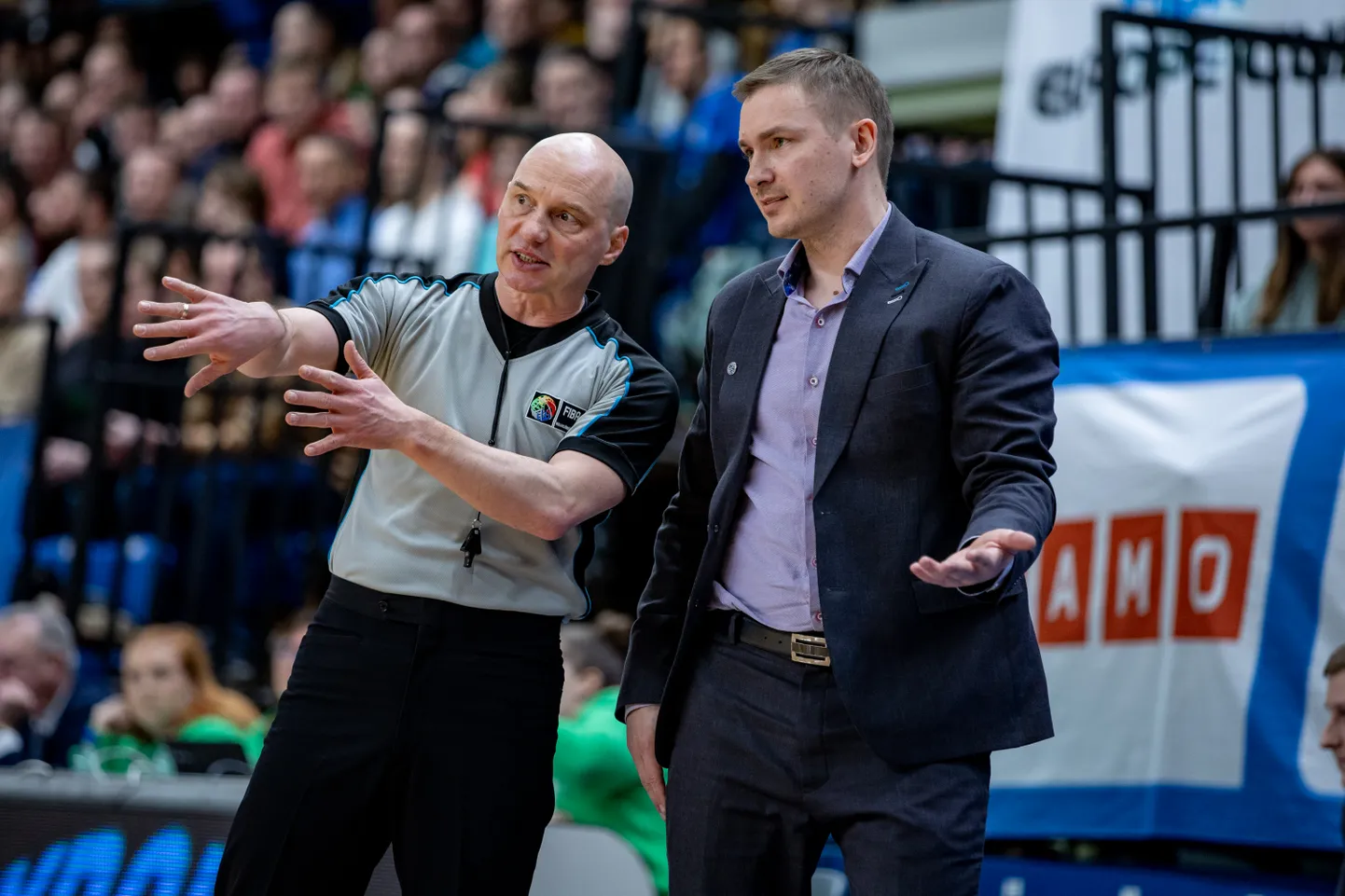 Kalev/Cramo peatreeneri Heiko Rannula (paremal) käsutuses on peaaegu terve meeskond.