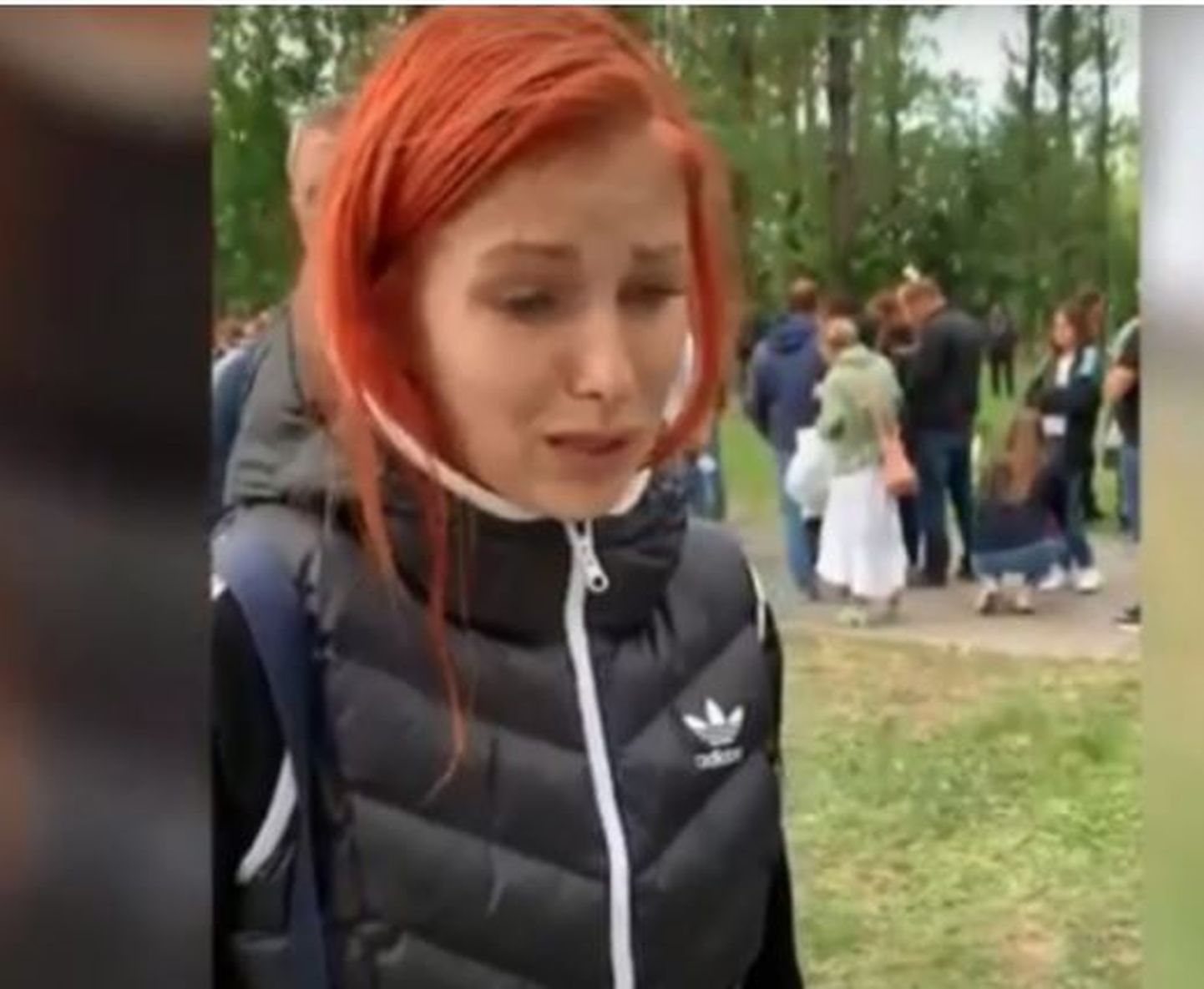 Задержанная белорусскими силовиками девушка.