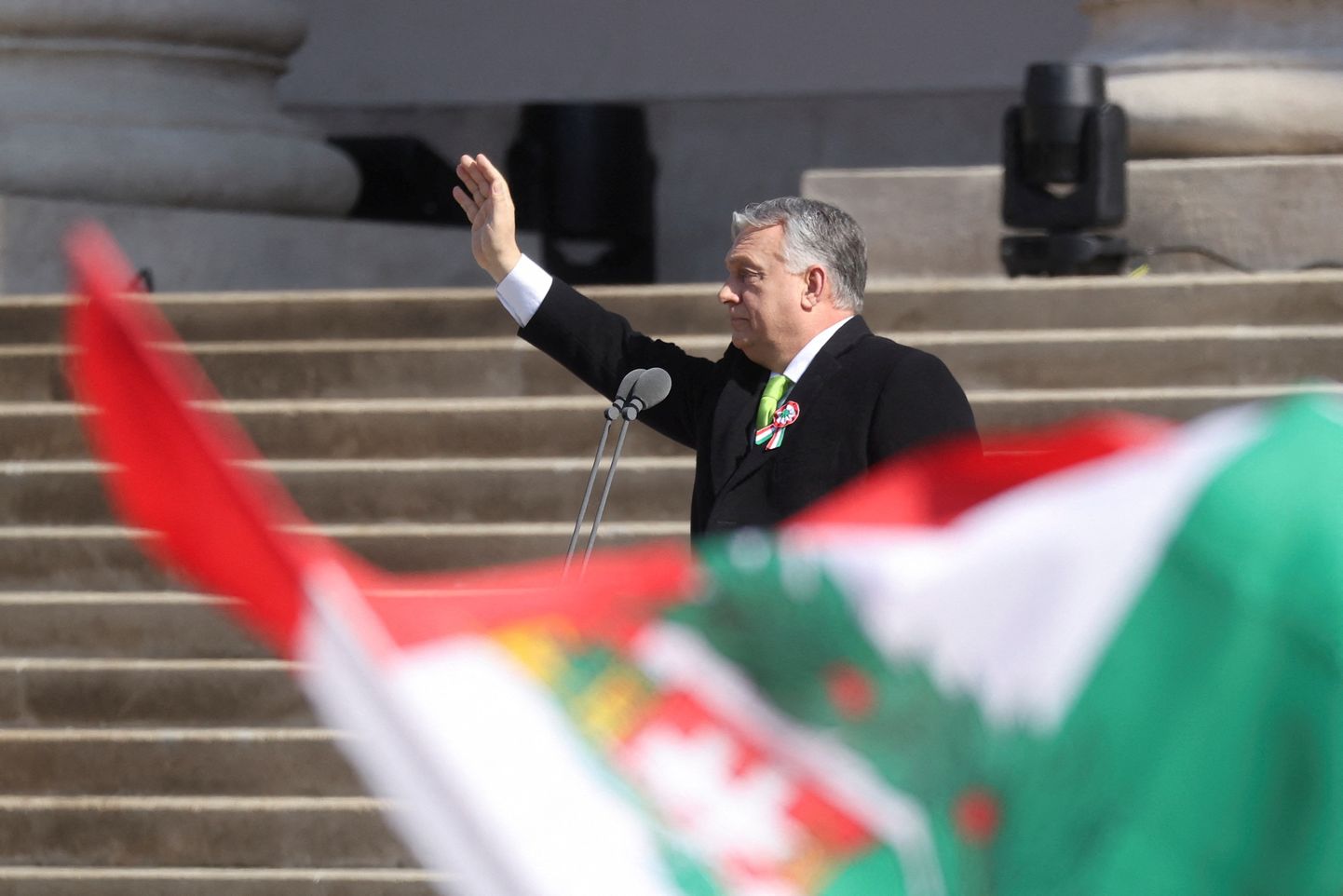 Ungari peaminister Viktor Orbán 15. märtsil Ungari rahvuspäeva tähistamisel Budapestis.
