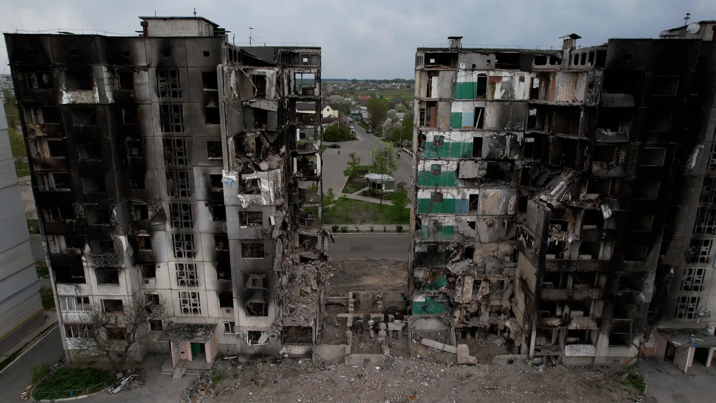 Разрушения в Бородянке