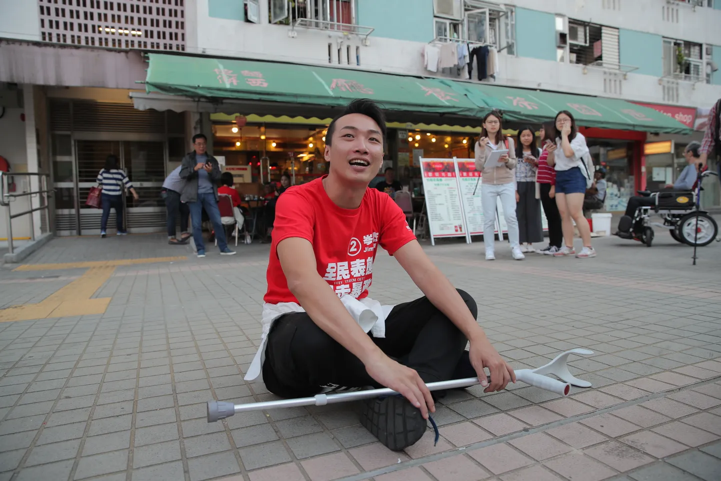 Hongkongi meeleavalduste ühe katusorganisatsiooni Civil Human Rights Front (CHRF) liige Jimmy Sham 24. novembril.