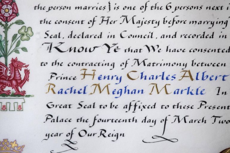 Elizabeth II ametlik luba, millega ta lubab oma lapselapsel, prints Harryl abielluda Meghan Markle'iga