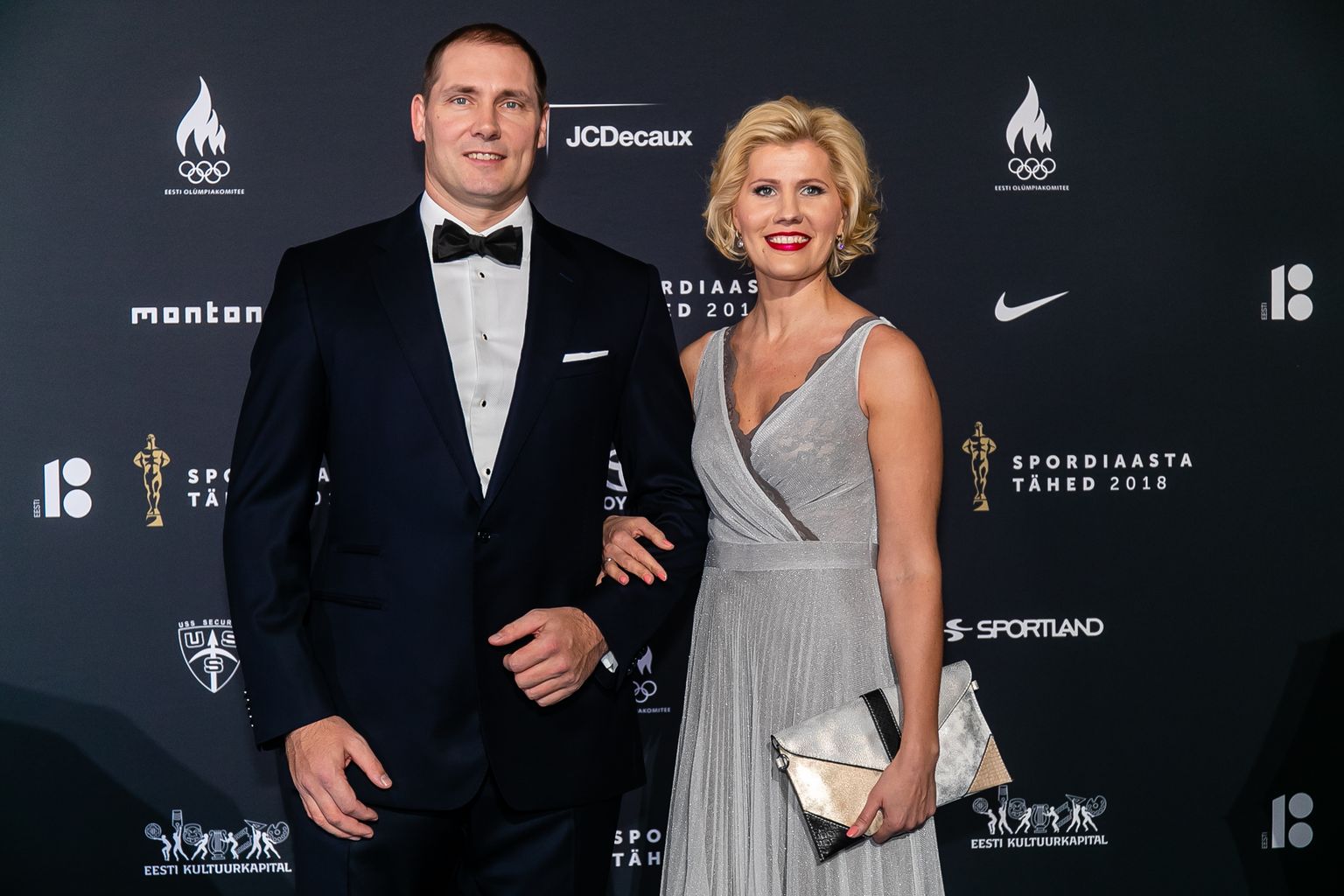 Gerd Kanter ja abikaasa Liina Kanter «Spordiaasta tähed 2018» galal.