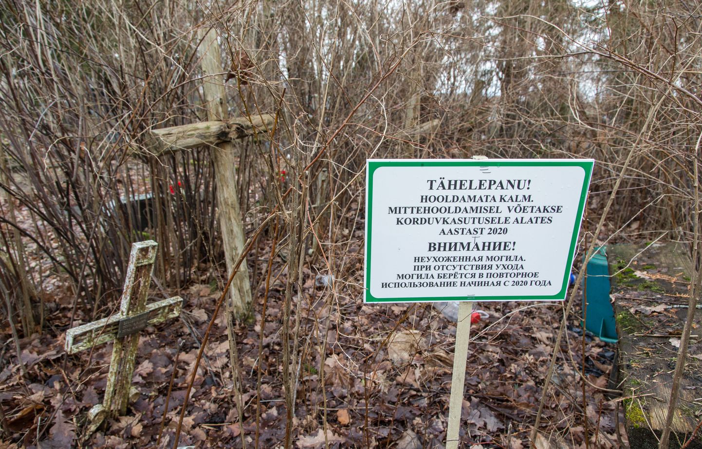 Kaks aastat tagasi asuti Jõhvi kalmistul hüljatud kalmudele paigaldama hoiatussilte platside korduvkasutusele võtmise kohta. Keegi pole aga sellegipoolest hauakohti vormistama tulnud.