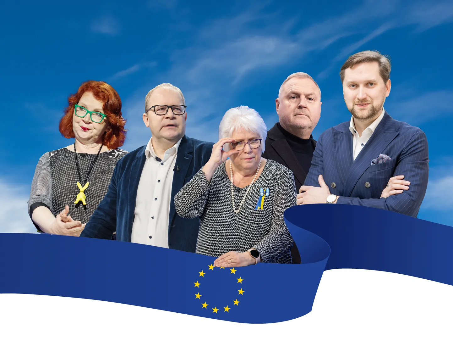Eurovalimiste kandidaatidest on põhjust muretsemiseks Jana Toomil (vasakul), Urmas Paet, Marina Kaljurand, Riho Terras ja Jaak Madison võivad valimistele suhteliselt muretult vastu minna.