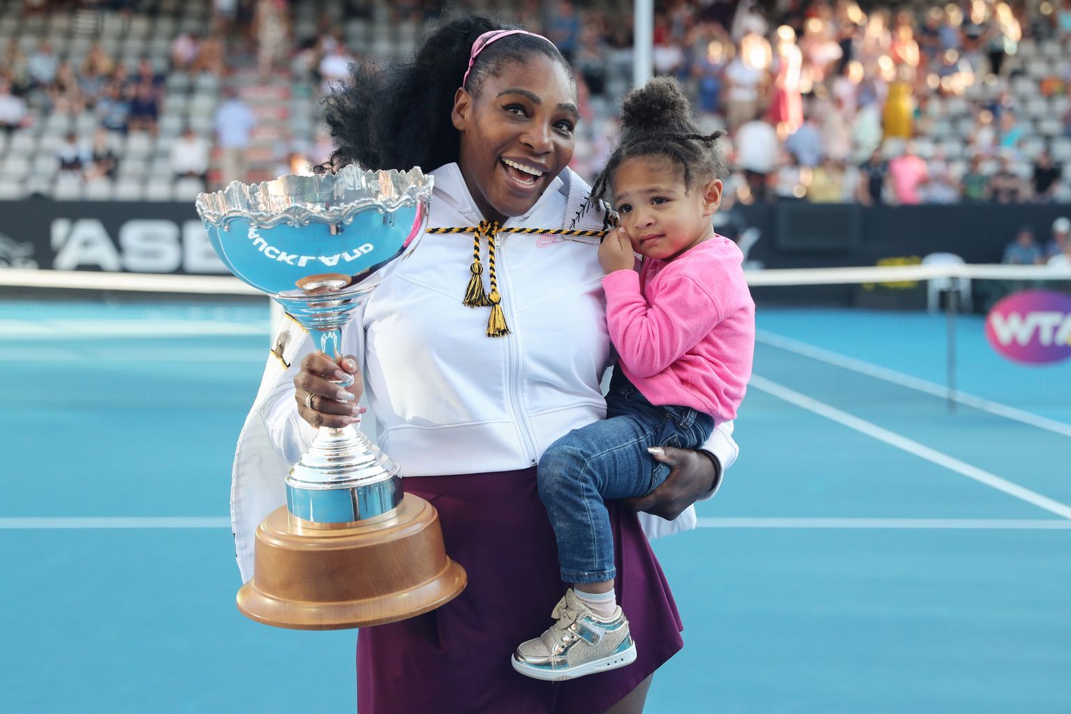 Serena Williams tütrega.